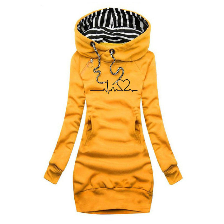 Cristina™ - Heartbeat Print Dress-Sweater