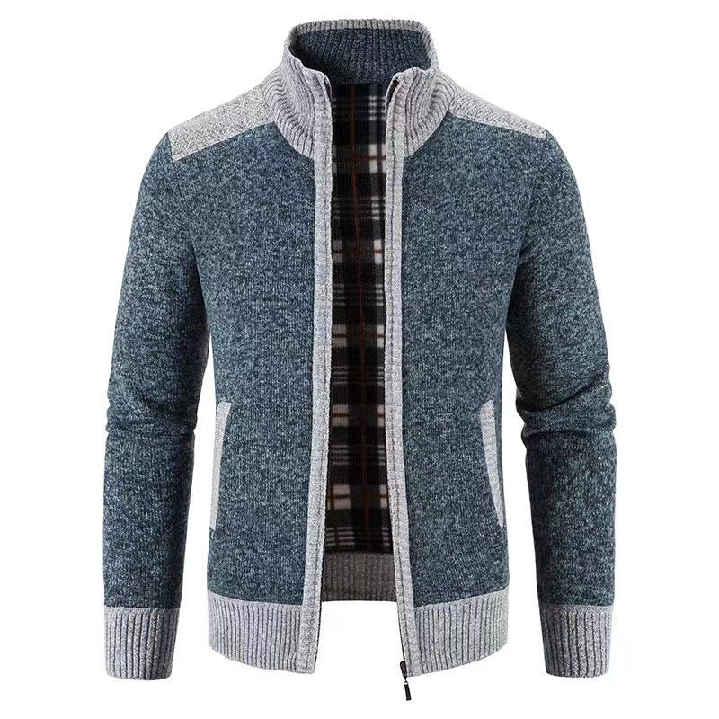 Men's long-sleeve zip jacket with pockets