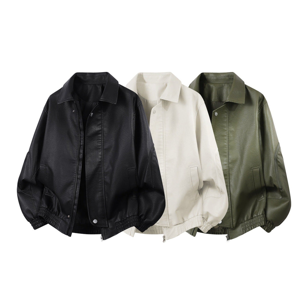 Men’s oversized blouson jacket with an elasticated hem and concealed zip closure