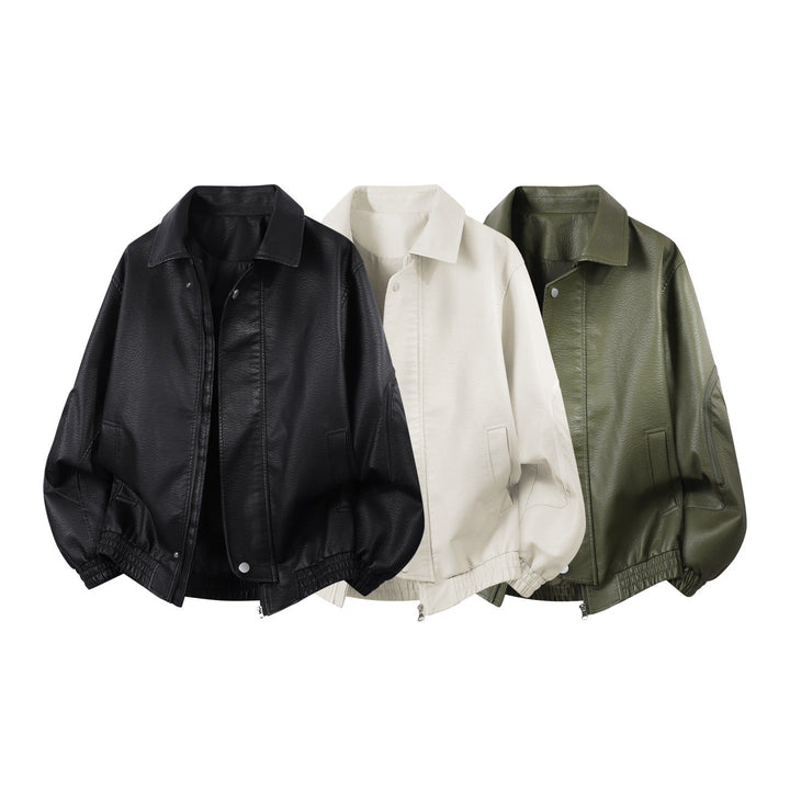 Men’s oversized blouson jacket with an elasticated hem and concealed zip closure