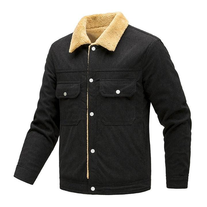 Men’s long-sleeve jacket with buttons and pockets
