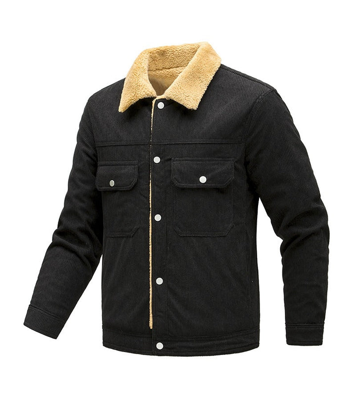Men’s long-sleeve jacket with buttons and pockets