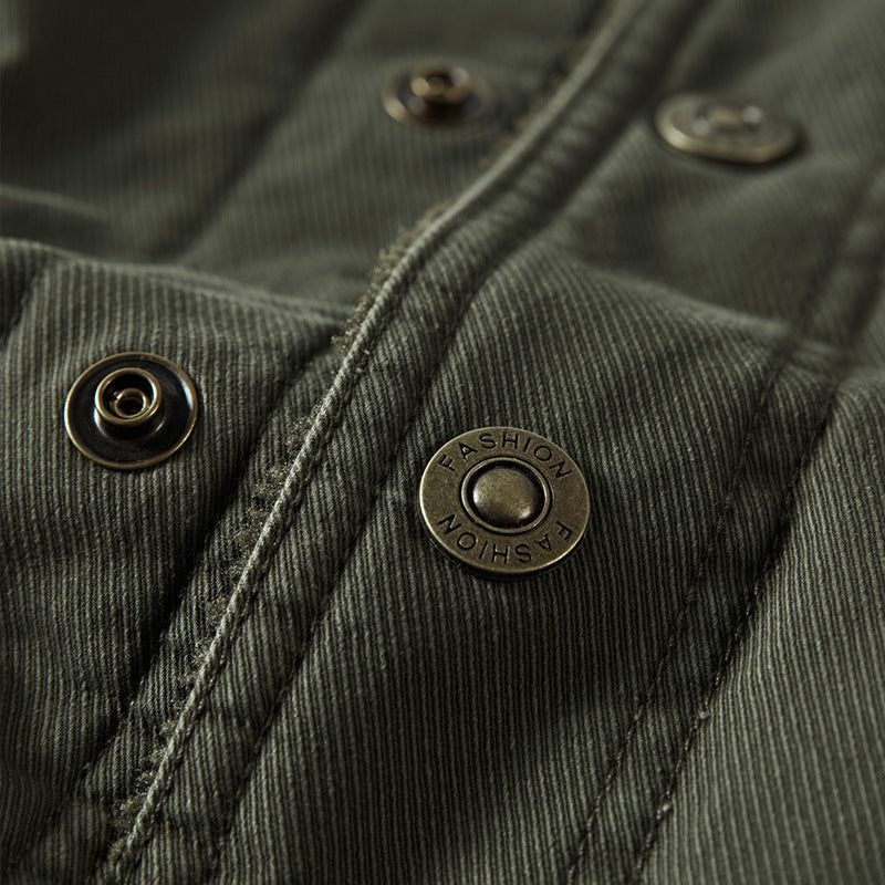 Men’s long-sleeve jacket with buttons and pockets