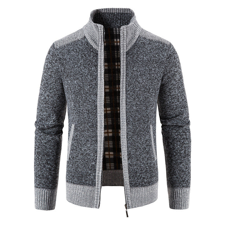 Men's long-sleeve zip jacket with pockets