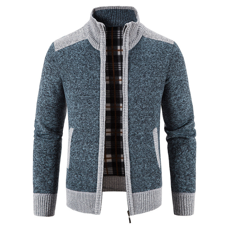 Men's long-sleeve zip jacket with pockets