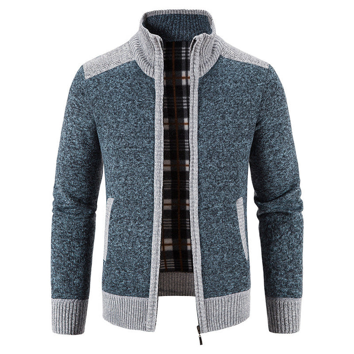Men's long-sleeve zip jacket with pockets