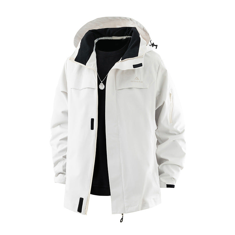 Women's Hooded Jacket with Drawstring and Pockets