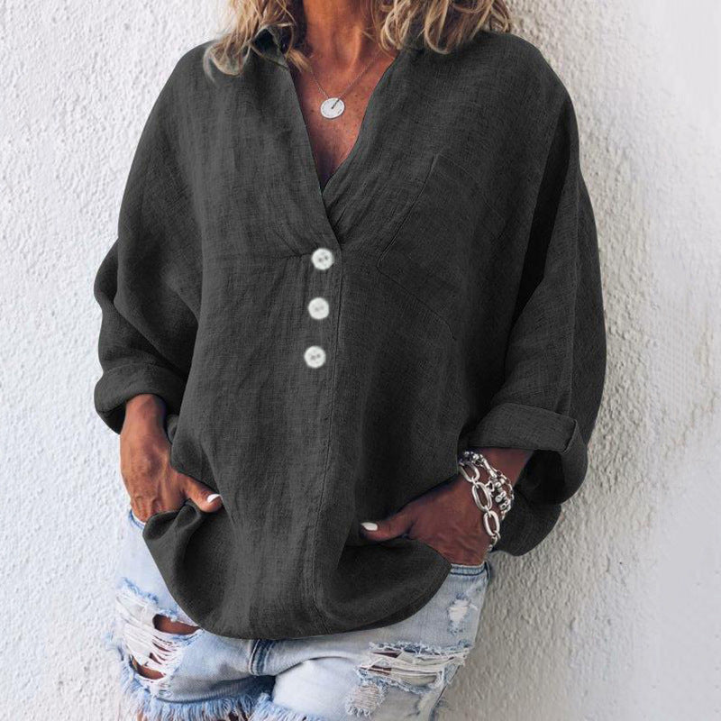 Lucia - Stylish Cotton-Linen Sweater