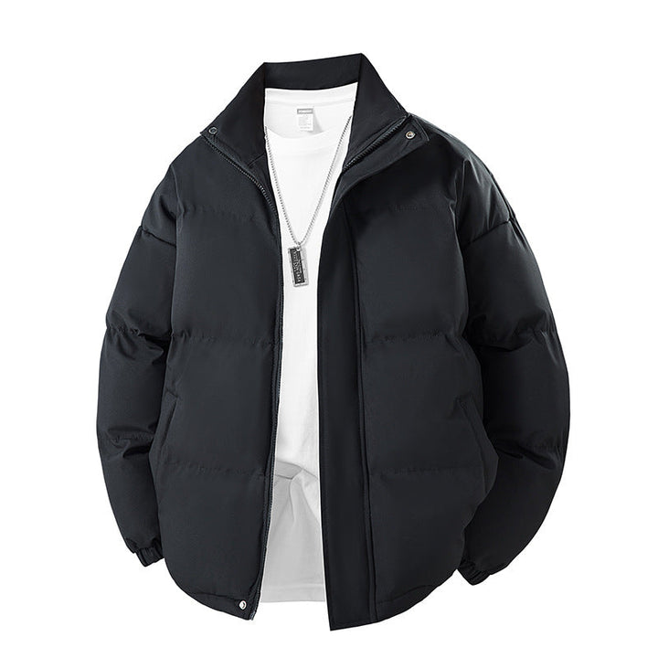 Men's Long-Sleeve Puffer Jacket with Pockets