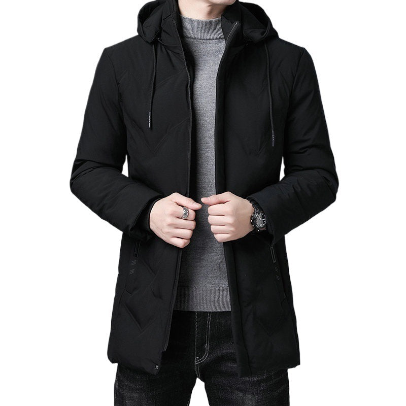Men's long-sleeve hooded jacket with pockets