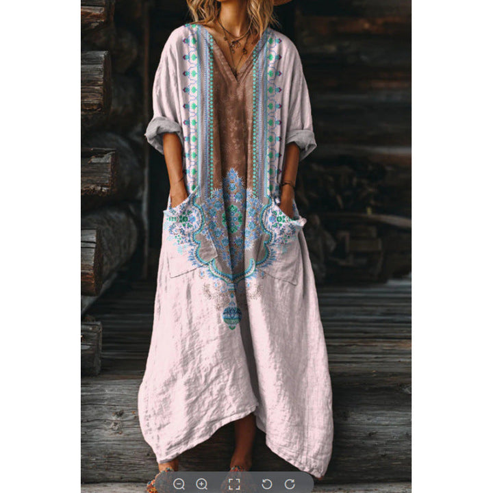Evelyn | Retro Style Long Sleeve Casual Dress