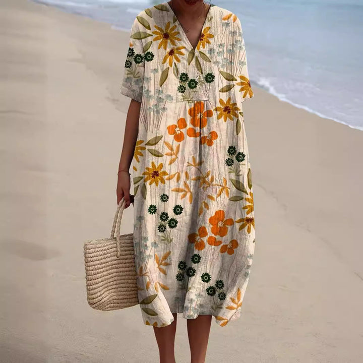 Hannah | Women's Floral V-Neck Summer Dress