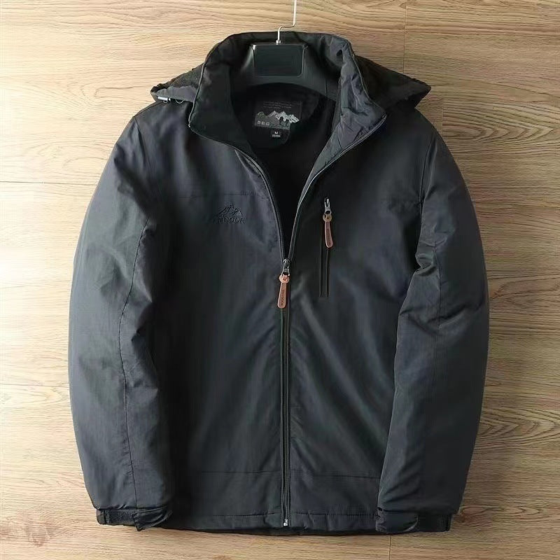 Men’s water-repellent all-weather trekking jacket with hood