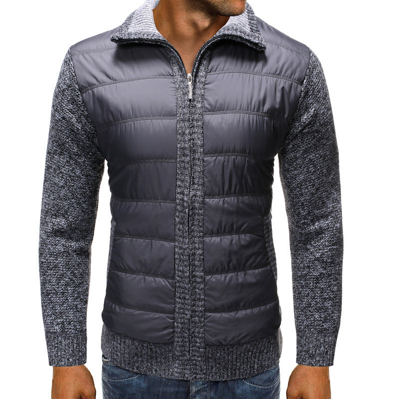 Men's quilted jacket with long sleeves