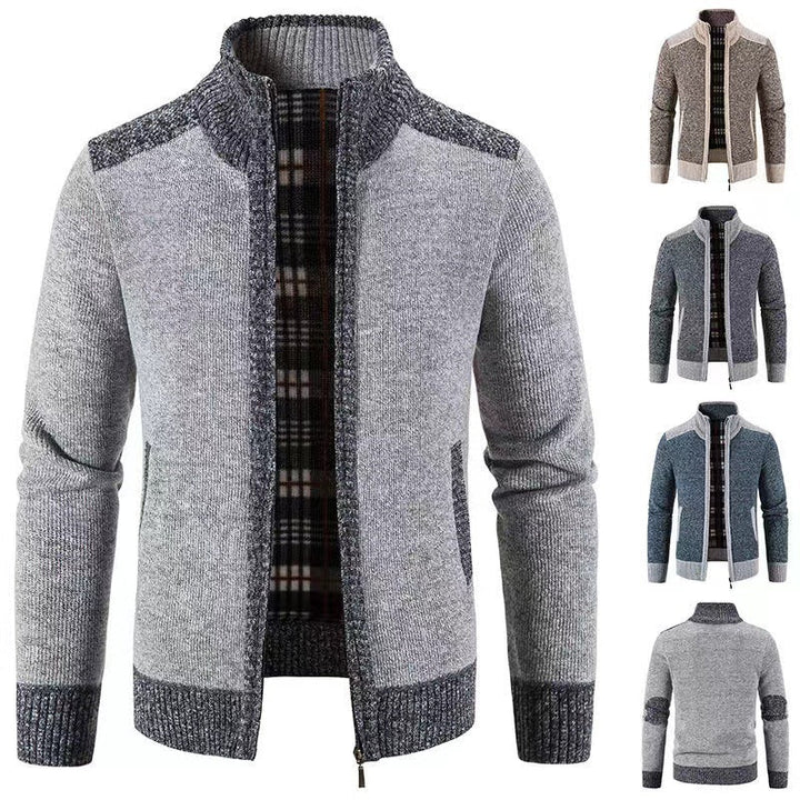 Men's long-sleeve zip jacket with pockets
