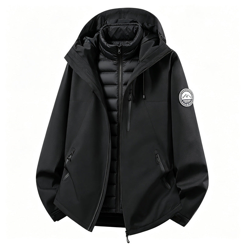 Women’s versatile softshell outdoor jacket with a removable inner jacket