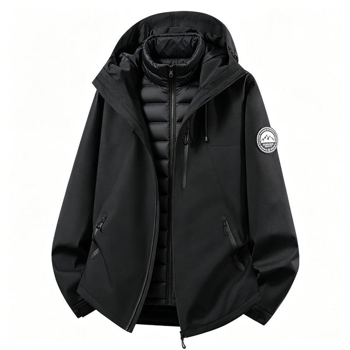 Women’s versatile softshell outdoor jacket with a removable inner jacket