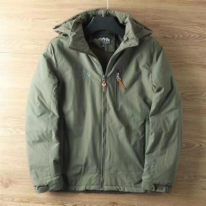 Men’s water-repellent all-weather trekking jacket with hood