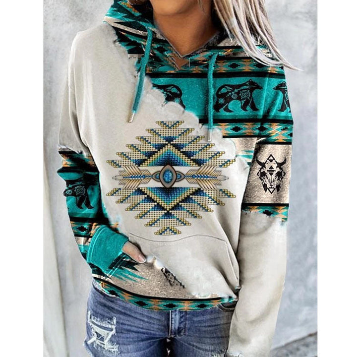 Women's hoodie with drawstring and kangaroo pocket
