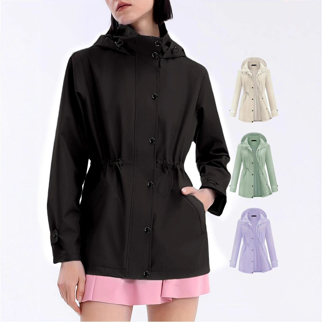 Women's water-repellent casual jacket with adjustable hood