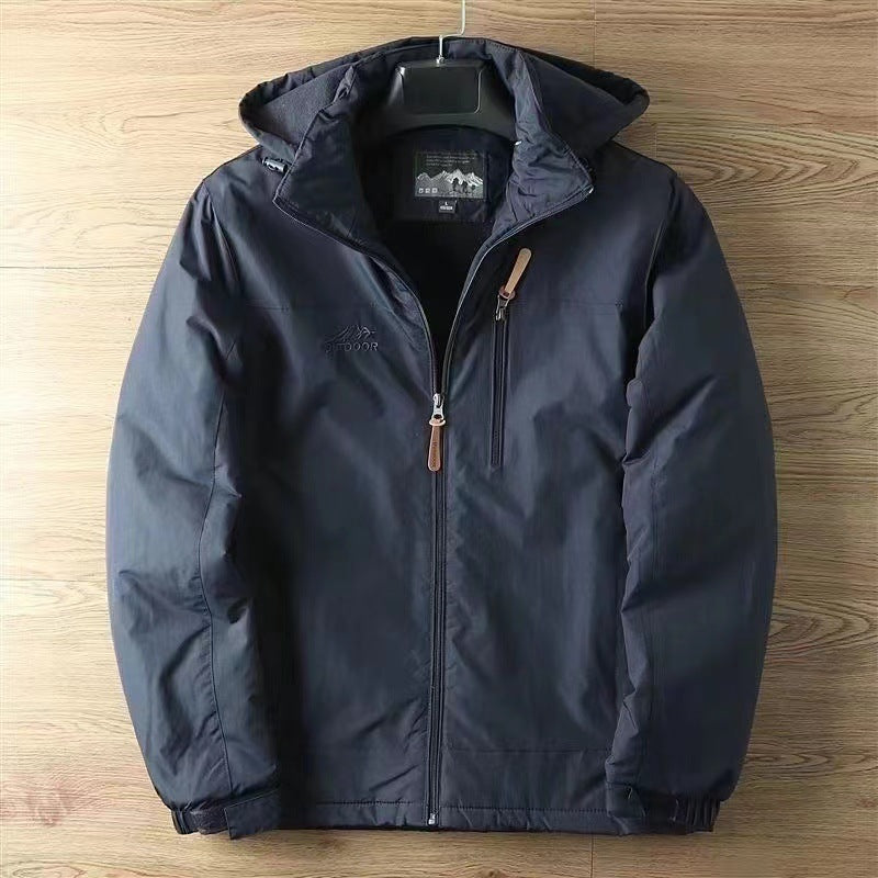 Men’s water-repellent all-weather trekking jacket with hood