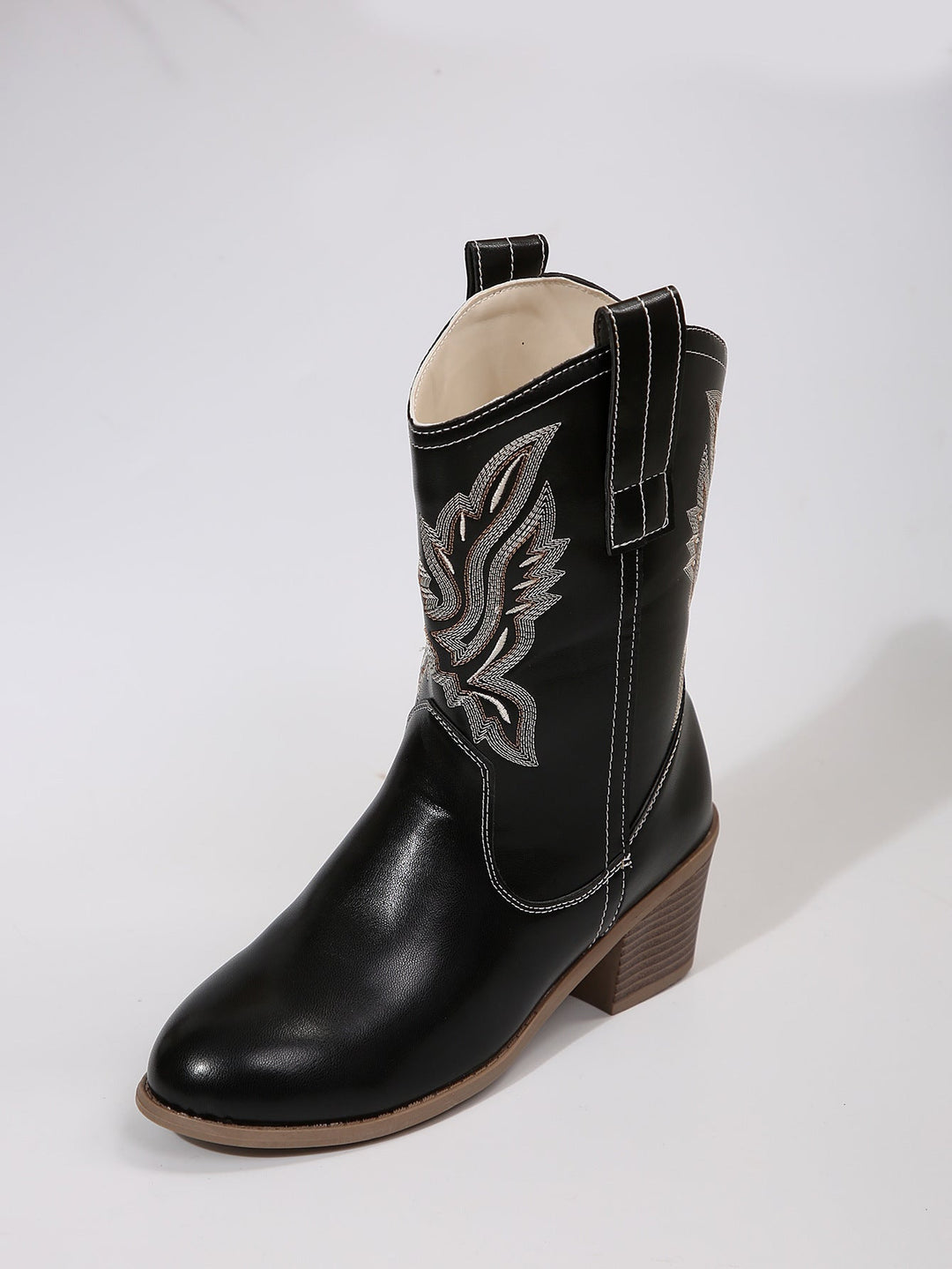 Women's Western ankle boots with block heels