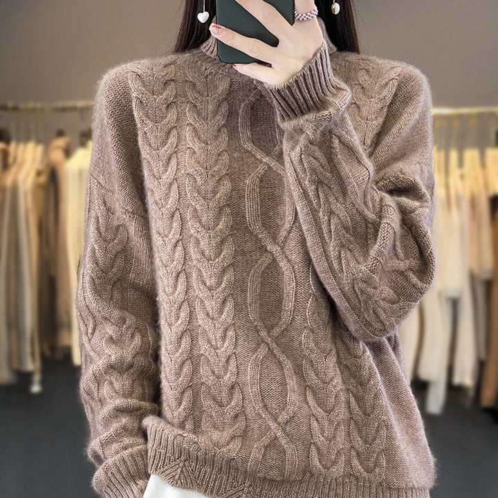 Women's oversized crew-neck pullover