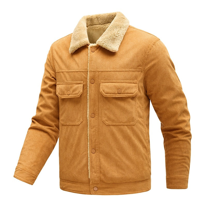 Men’s long-sleeve jacket with buttons and pockets