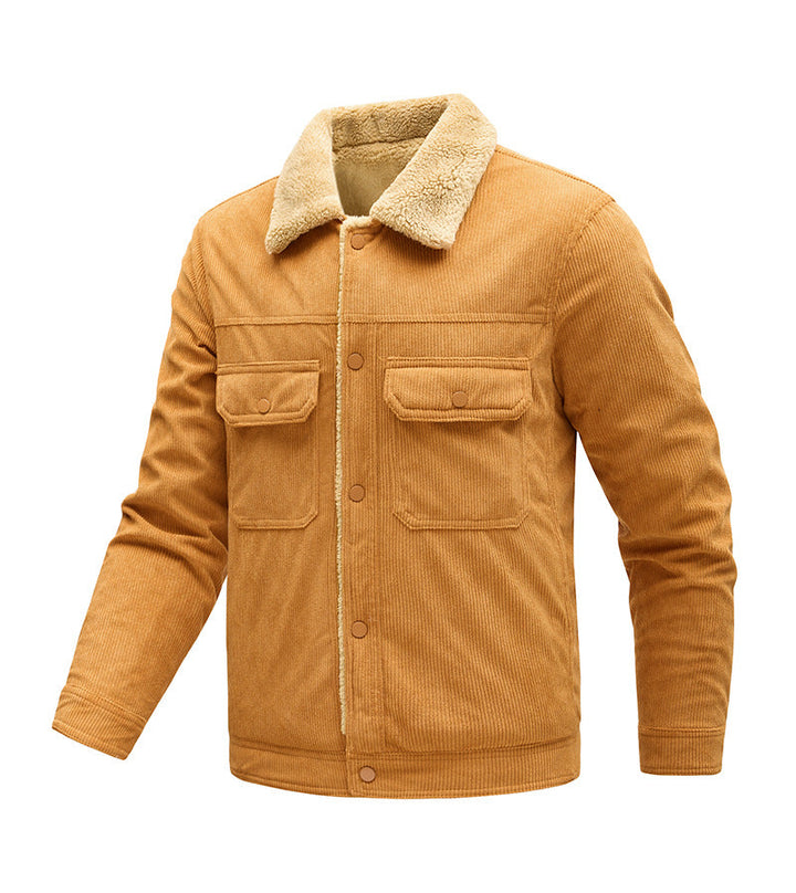 Men’s long-sleeve jacket with buttons and pockets