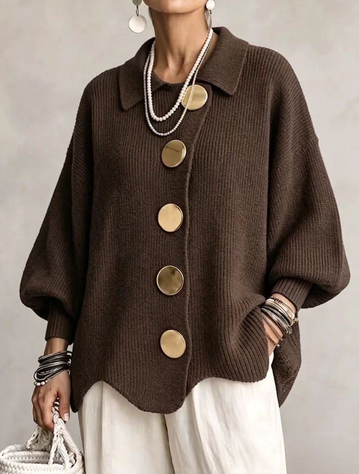 Women's long-sleeve button-up cardigan