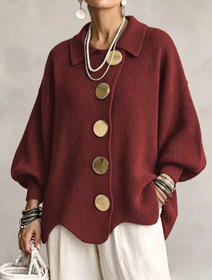 Women's long-sleeve button-up cardigan
