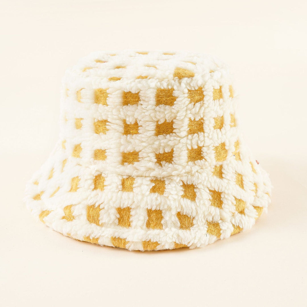Damen Bucket-Hut mit Karomuster