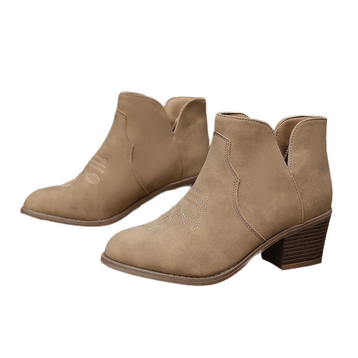 Women's ankle boots with block heels and a comfortable fit