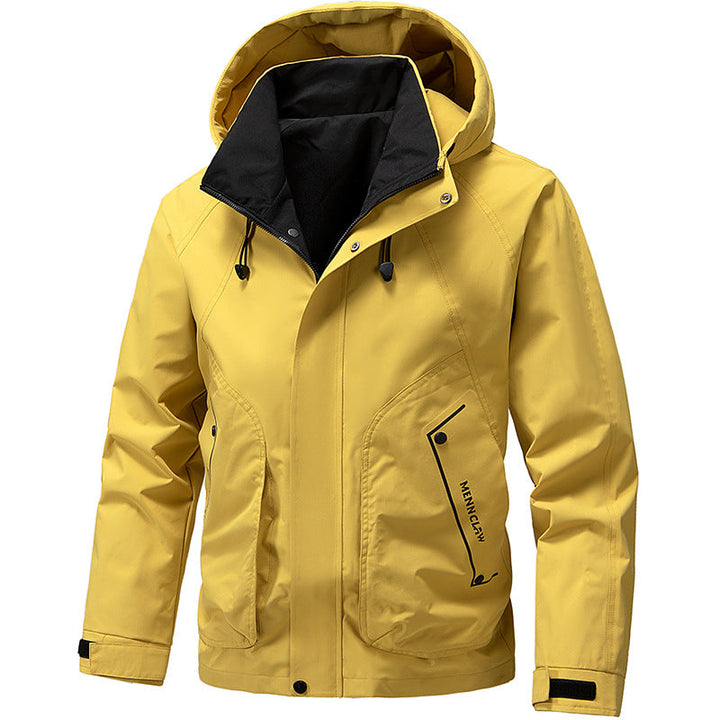 Men's long-sleeve hooded jacket with pockets