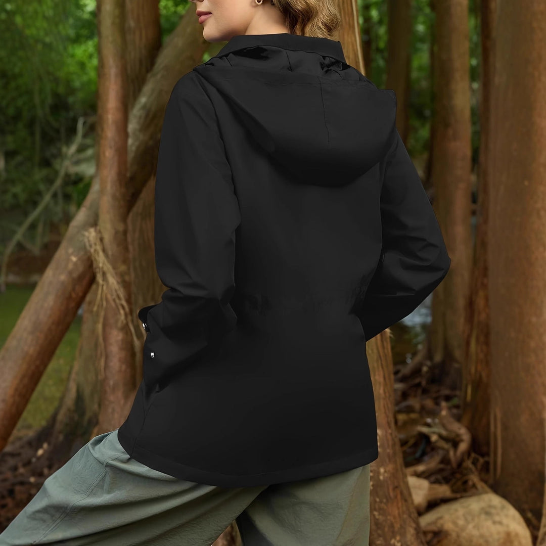Women's water-repellent casual jacket with adjustable hood