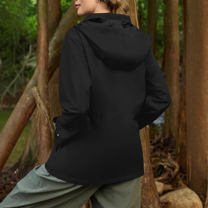 Women's water-repellent casual jacket with adjustable hood
