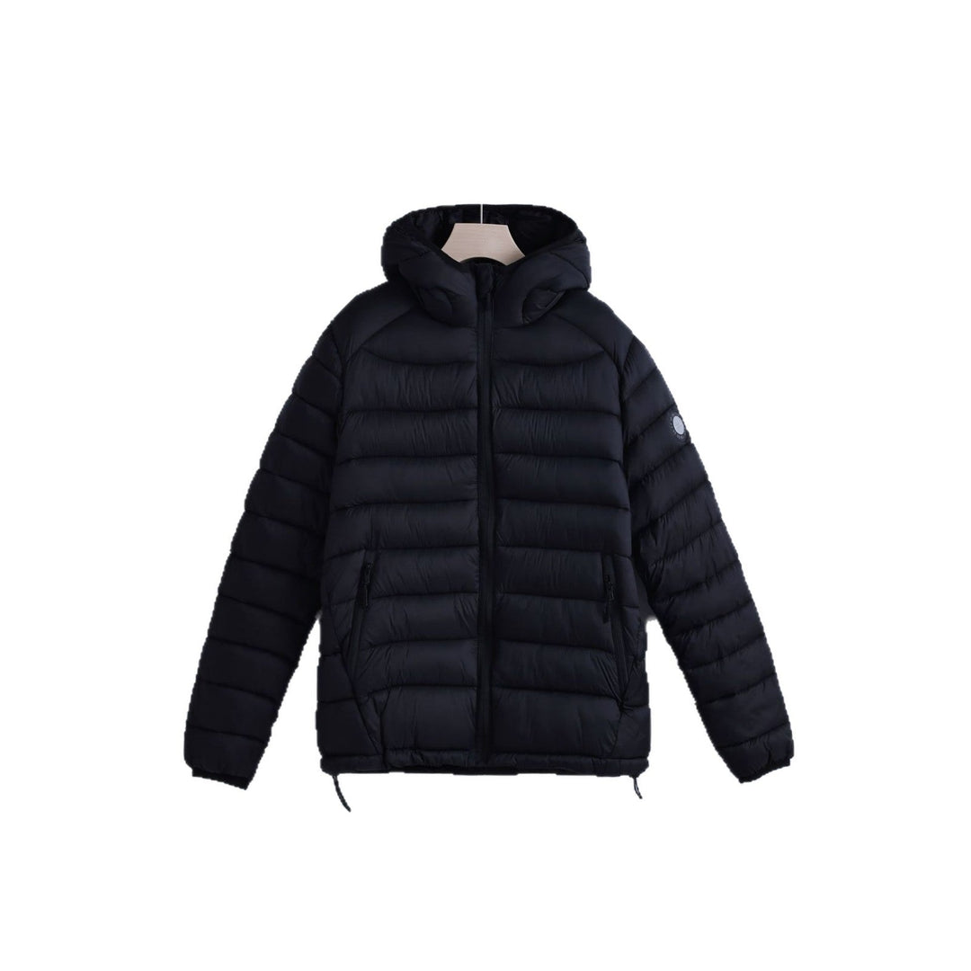 Women’s ultra-light quilted hooded jacket with an adjustable drawstring waist