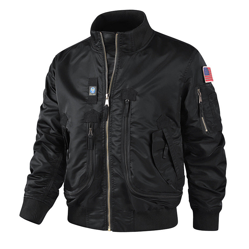 Men’s bomber jacket in pilot style with multifunctional pockets