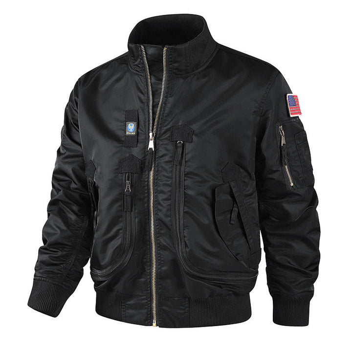 Men’s bomber jacket in pilot style with multifunctional pockets