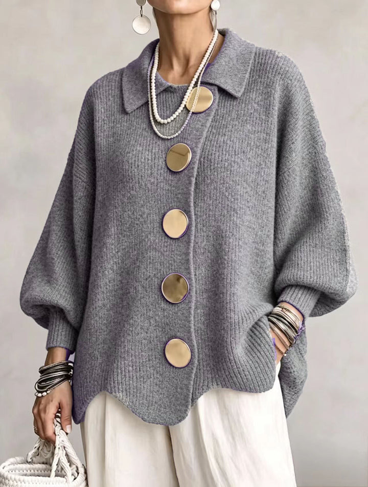 Women's long-sleeve button-up cardigan