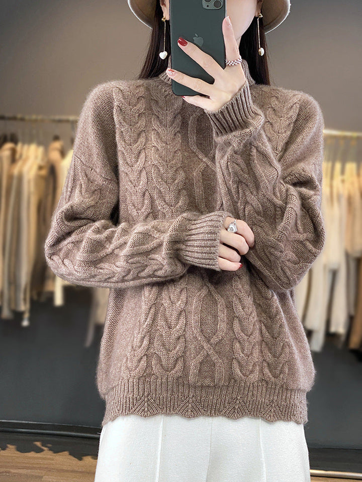 Women's oversized crew-neck pullover