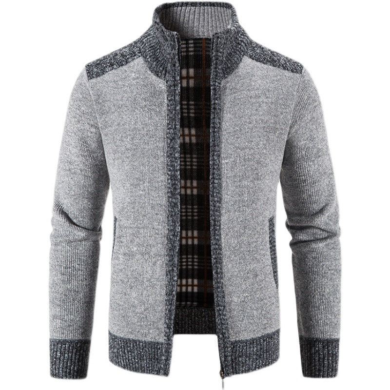 Men's long-sleeve zip jacket with pockets