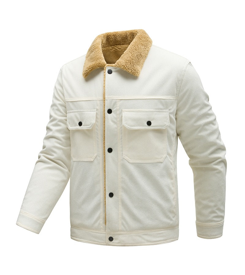 Men’s long-sleeve jacket with buttons and pockets