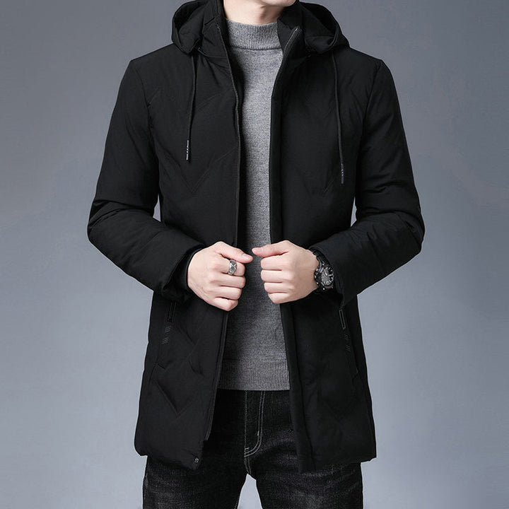 Men's long-sleeve hooded jacket with pockets