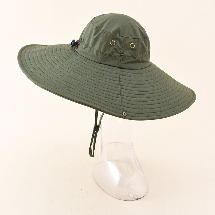 Damen Sonnenhut mit UV-Schutz, breiter Krempe und verstellbarem Kinnband