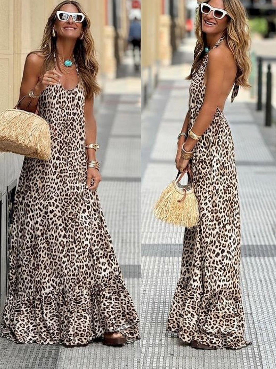 Amalia™ - Maxi Dress with Leopard Print