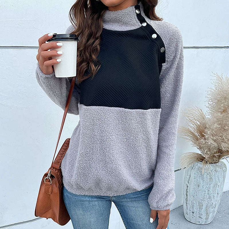 Women's long-sleeve sweater with buttons