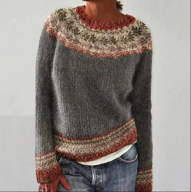Women's Retro Knitted Sweater