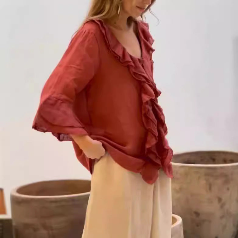 Cherry™ - Stylish Ruffle Blouse