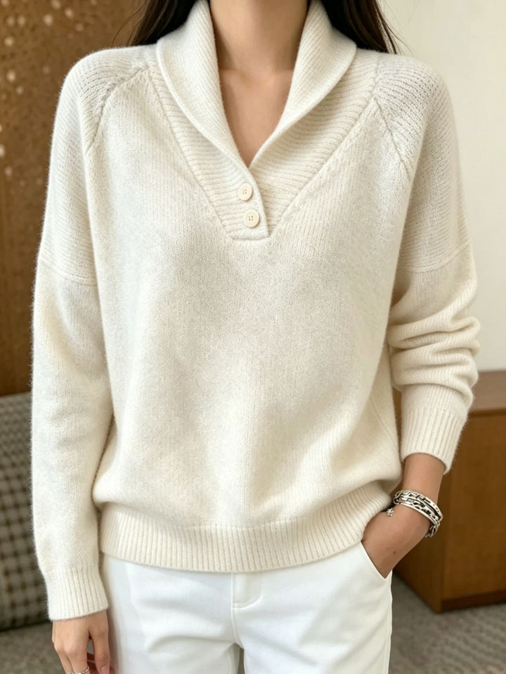 Martha | Women's Long-Sleeve Sweater with Buttons